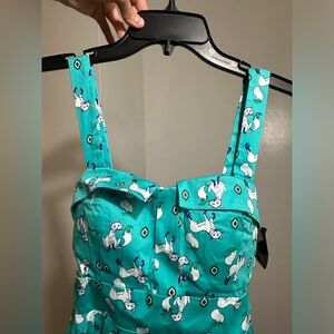 NEW Ixia Fox Dress Blue Turquoise White